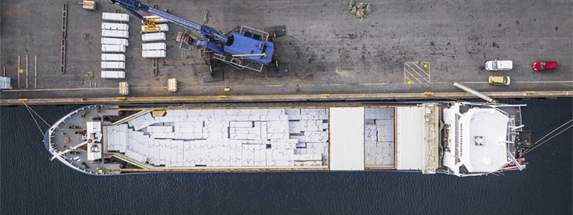 Ship at harbour